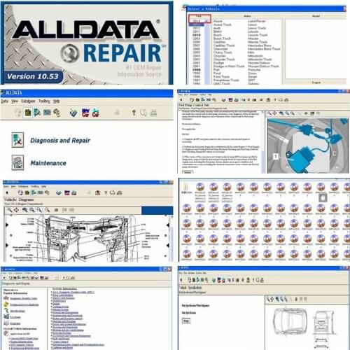 2021 Hot sale Alldata Software auto repair diagnostic tool All data 10.53 in hdd usb3.0 alldata repair version 10.53 software