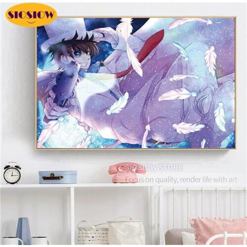 5d Diy Diamond Painting Anime Detective Conan Figura Kid Full Drill Daimond Mosaic Embroidery Cross-Stitch Kits Decor Home Gifts
