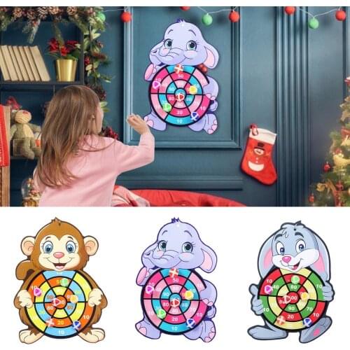 Safety Sticky Ball Target Darts Toy Dartboards Toy Set Classic Cartoon Dart Game Kit For Children Indoor Games
