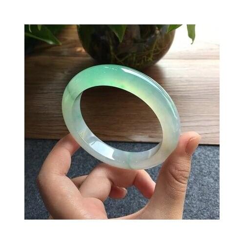 Zheru Jewelry Myanmar Jade Light 54-64mm Bracelet Elegant Princess Jewelry Best Gift