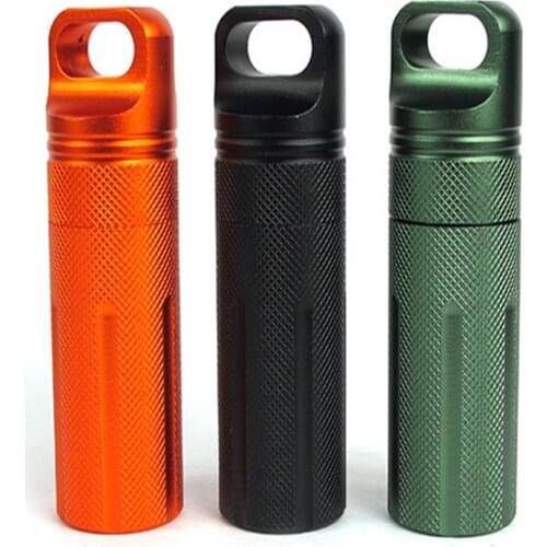 Outdoor EDC Storage Capsule Survival Seal Trunk Waterproof Hike Box Container Camp Medicine Match Pill Case