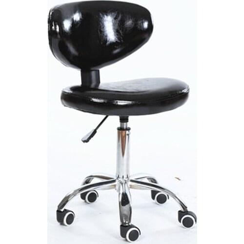 Simple Style Multi-function Computer Chair Lifted PU Surface Office Staff Chair with Backrest Rotated Household Study Chair