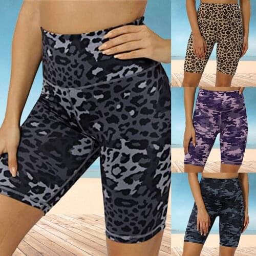 Women Shorts Printed Design Breathable Polyester Fashion Sports Casual Pants for Summer Fitness Leggings Sport Gym Girl Tights