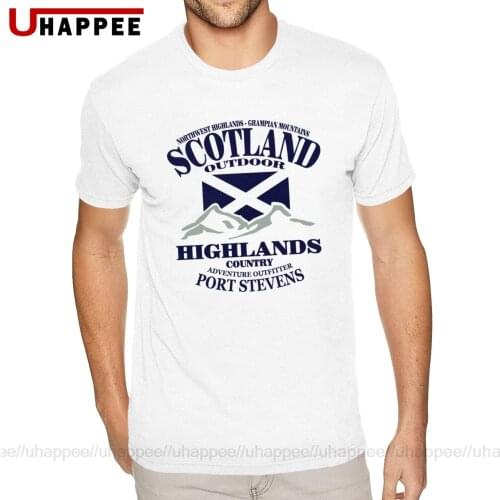 Workout Highlands Scotland Flag Shirts Mens Personalized Short Sleeved Pure Cotton O-neck Tees