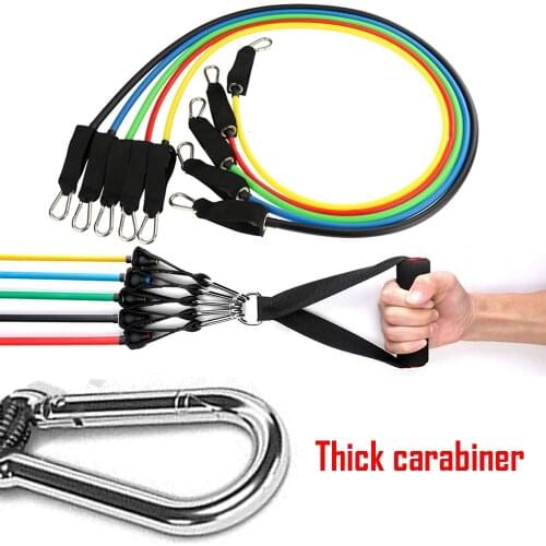 11 PCS Fitness Resistance Bands Set Elastic Bands Body Rope Pull Exercise Training Bands Elastic Expander Fitness Gym