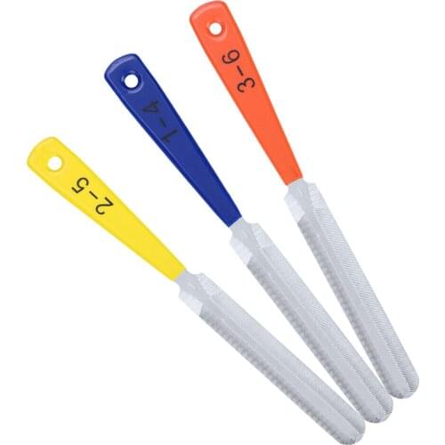 Set of 3 Double Edged Guitar Nut Files Saddle Fret Crowning Luthier Repairing Tool for Music Player Portable