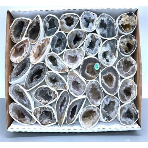 Wholesale natural agate geode crystal in box for home decor