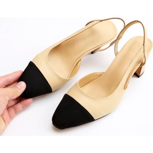 2020 New Fashion Spring Summer Mixed Colors Women Sandals Ladies Square toe Med Heels Shoes Woman Elegant Female Sandals