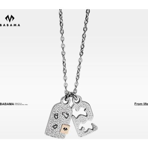 Babama fashion personality fashion necklace mens hip hop chain pendant mens accessories fashion brand niche Design Women