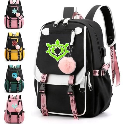 Women girls School Backpacks Anti Theft USB Charge Backpack Waterproof Bagpack School Bags Teenage Travel Bag