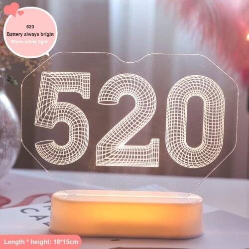 LED Valentines Day Digital Lantern LOVE Letter Love Heart 3D Hanging Lamp Proposal Confession Room Decoration Lamp