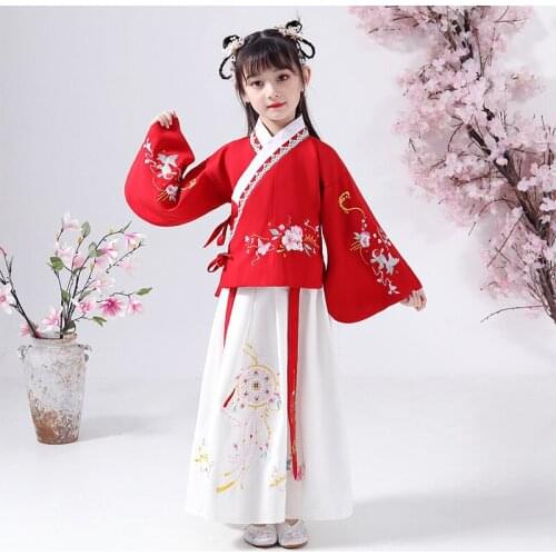 Girl Hanfu Tang Dynasty Traditional Chinese Clothing Modern Hanfu Dress Daily Wear Fairy Elegant Long Dresses