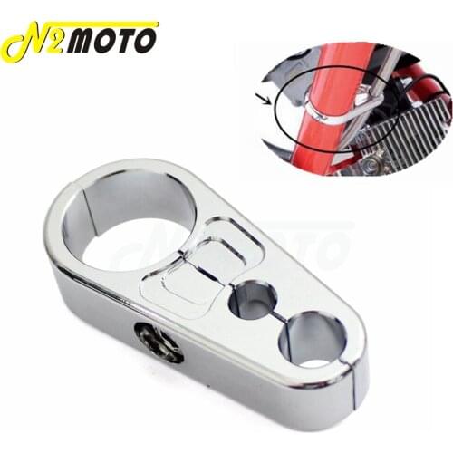Motorcycle 1" 25mm Brake Clutch Throttle Cables Clamp 1-1/4" Wire Holder Clamps Clip for Harley Honda Suzuki Yamaha Kawasaki