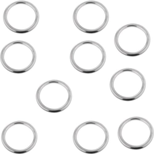 10x Seamless Construction Stainless Steel O Ring Boat Ship Anchorage Sewing Hardware 30mm+25mm Diameter