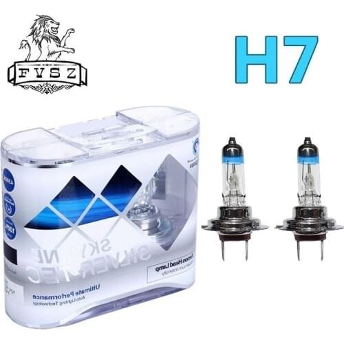 2Pcs H7 12V 55W 4300K Cars Halogen Headlights Bulb Fog Lights Ultra Bright Warm White Quartz Auto Light