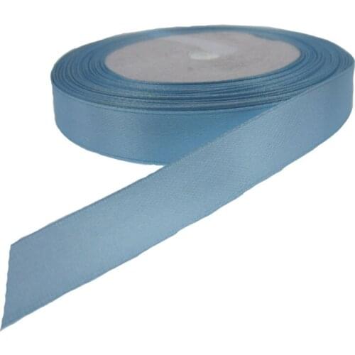 25 Yards 1/2" blue satin ribbon silk ribbons wedding party decoration gift wrapping christmas sewing Fabric 12mm