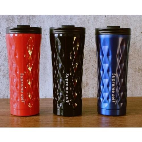 500ML Creative Stainless Steel Thermos With Straw Thermos Wine Beer CafeTumbler Car Water Coffee Mug Fashion Straw Cup