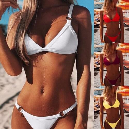 Bikini womens swimwear two pieces Low Waist Tankini Sexy Push-up lady swimsuits 2020 Bathing Suit Beach Wear Female Biquini CJ