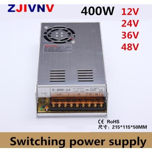 Free shipping 400W Single Output Switching power supply driver 12V 24V 36V 48V DC LED POWER SUPPLY ac110/220v input