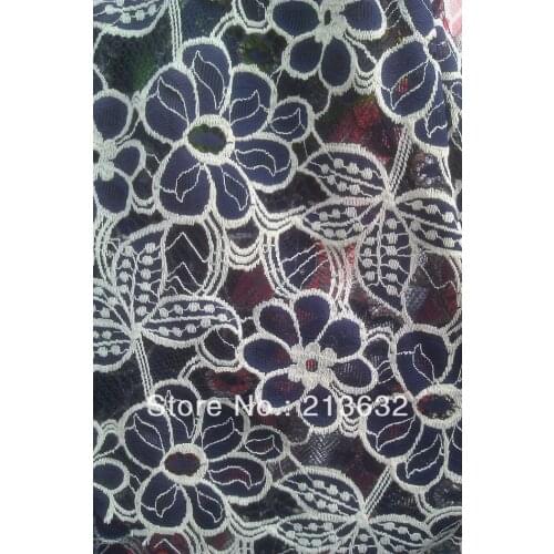 FREE SHIPPING high quality elastic dream blue lace fabrics, spandex stretch wedding dress cloth lace.spandex lace ccessories