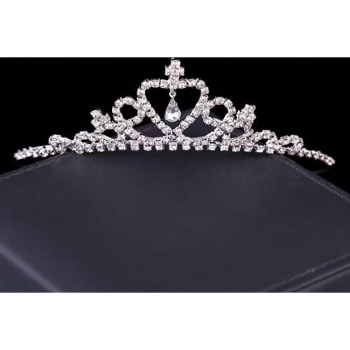 Baby Accessories Hair Bands Rhinestone Princess Crown For Girls Headband Tiara Hair Sticks Hairband Children Kid Clips Hairclip