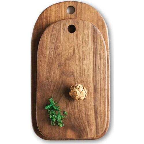 Black walnut whole wood cutting board Solid wood fruit board chopping board Bread board Sushi plate Breakfast Cape Pizza board