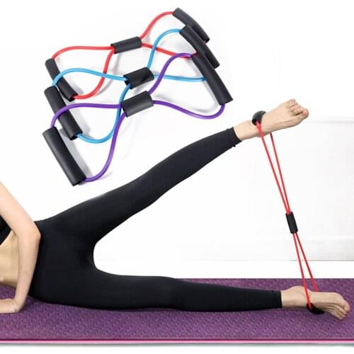 Yoga Resistance Exercise Bands Gym Fitness Equipment Pull Rope 8 Word Chest Expander Elastic Muscle Training Tubing Tension Rope