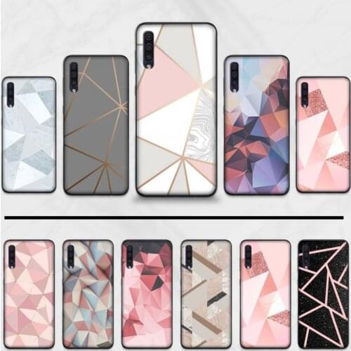Geometric Marble Black TPU Soft Rubber Phone Cover For Samsung Galaxy A 3 6 7 8 10 20 30 40 50 70 71 10S 20S 30S 50S PLUS