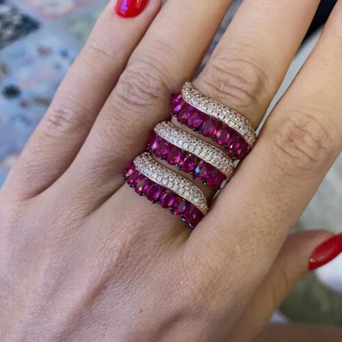 GODKI 2021 Trendy Rain curtain Charms Cubic Zircon Statement Ring for Women Finger Rings Beads Charm Ring Bohemian Beach Jewelry