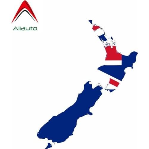 Aliauto Creative Funny Car Sticker Automobile Styling New Zealand Flag Map Moto Sunscreen Anti-UV Decal Accessories,6cm*13cm