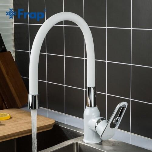 Frap Kitchen Sink Faucet Silica Gel Nose Pull Down Kitchen Faucet Cold and Hot Water Mixer Deck Mounted Tap F4049