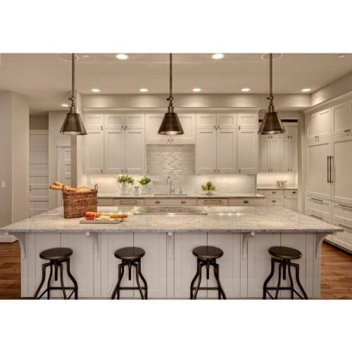 2017 hot sales new design classic custom made solid wood kitchen cabinets flat panel wooden kitchens with island SKC1612028