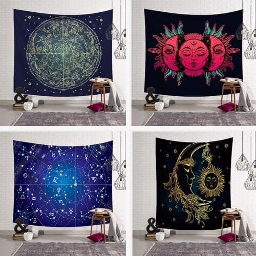 Mandala Tapestry White Black Sun And Moon Tapestry Wall Hanging Gossip Tapestries Hippie Wall Rugs Home Dorm Decor Blanket