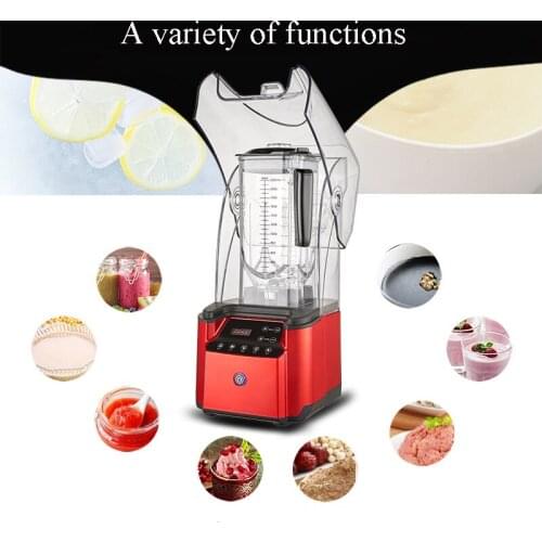 Multifunction commercial Electric Smoothie machine Ice Crushers milk tea shop mute with sound insulation cover Grinder Juicer