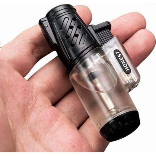 Inflatable Windproof Direct Lighter Creative Mens Cigarette Lighter High Firepower Point Cigar Smoking Accessories for Weed