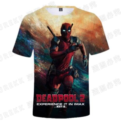 2021 New Cool Deadpool 3D T shirt Men Women Children Marvel Fashion Streetwear Boy Girl Kids Printed T-shirts Summer Tops Tee