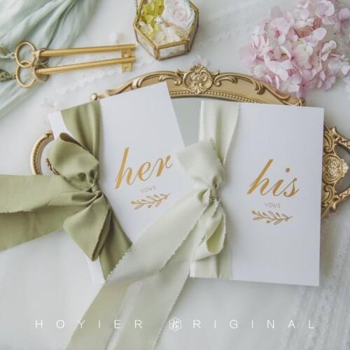 2pcs 14x20cm New Wedding Favor Advanced Flora Merry Speech Book Ribbon The Guests Creative His and Her Vows Card Photo Props