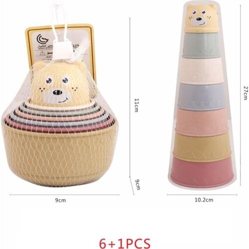 New Montessori Baby Toys Bathroom Beach Stacking Cup Educational Develop Toys Sorting Nesting Bath Toy Gift Birthday Gift