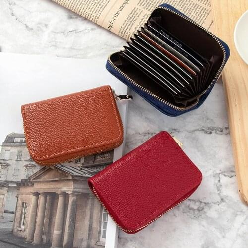 New Womens Card Bag Ladies Korean Version of Solid Color Drivers Mini Simple Multi-functional Coin Purse Money Bag Card Holder