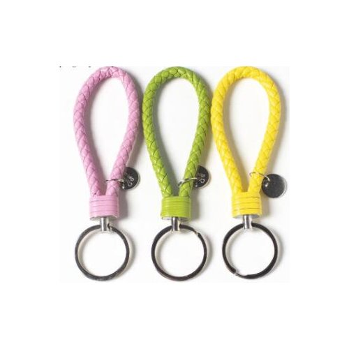 33 Colors PU Leather Braided Woven Rope bts keychain DIY bag Pendant Key Chain Holder Car Keyrings Men Women Keychain