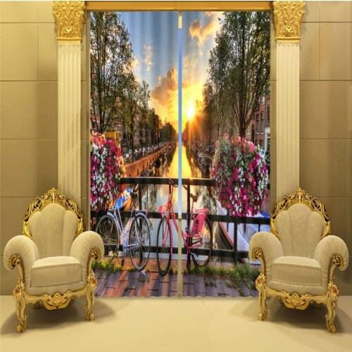 Customized Lavender Luxury 3D Blackout Window Curtain Drapes For Living room Bed room Hotel Wall Tapestry Cortinas