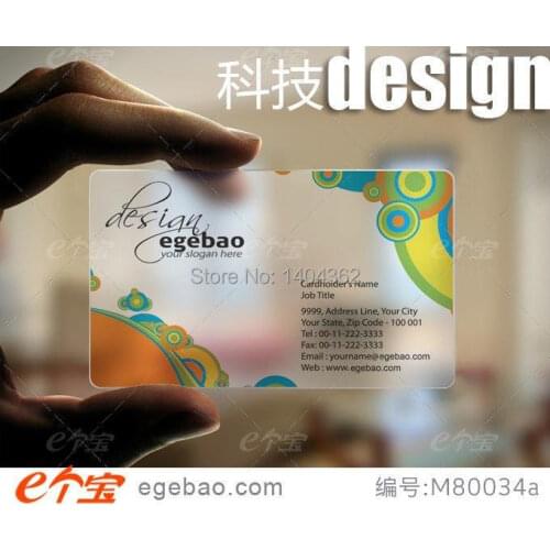 Custom business card printing fashion printing transparent cards