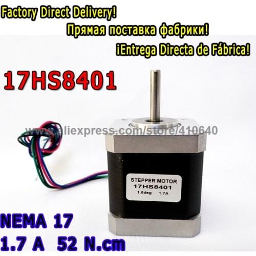 1 Piece FACTORY DELIVERY Nema17 Stepper Motor 17HS8401 L48 mm1.8deg 1.7 A 52N.cm 4 Wire Step Motor for 3D printer or 3D Robot