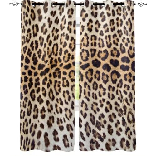 Leopard Print Curtains for Living Room Drapes Cortinas for Kids Boy Girl Bedroom Window Treatments