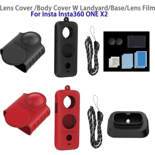 Insta360 ONE X2 Silicone Protective Cover Lens Screen Protector Cover/ Base /Lens Film For Insta360 ONE X2 Accessories