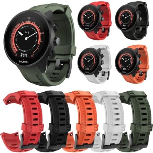 5 Colors Sport Silicone Bracelet Watch Band Wrist Strap For Suunto 9 Watch Bracelet Strap Watch Wrist Belt