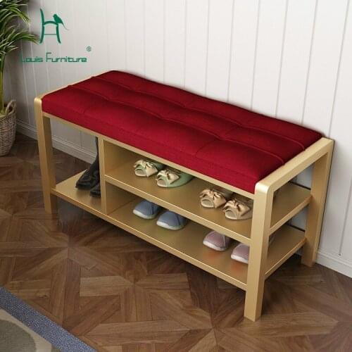 Louis Fashion Stools Ottomans Simple Modern Shoe Changing European Style Iron Sofa Cabinet Modern