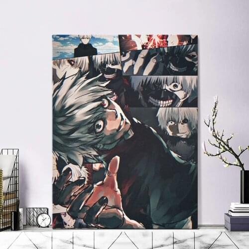 Tokyo Ghoul Kaneki Ken Anime Canvas Painting Wall Art Posters Prints Pictures Living Room Decoration Home Decor
