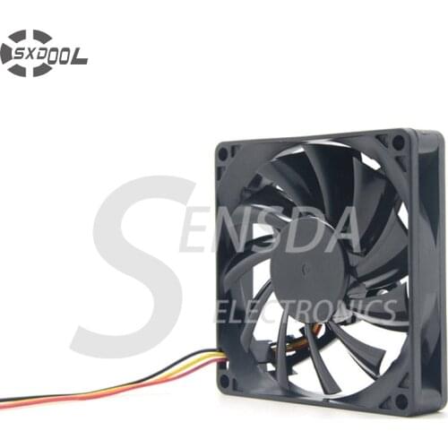 SXDOOL DF0801512RFUN DC 12V 0.34A 4.08W 8015 8cm 80*80*15 mm 3 wires chassis CPU cooling fan