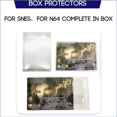 Box Protector For SNES For N64 CIB Complete In Box Games Custom Made Clear Plastic Case